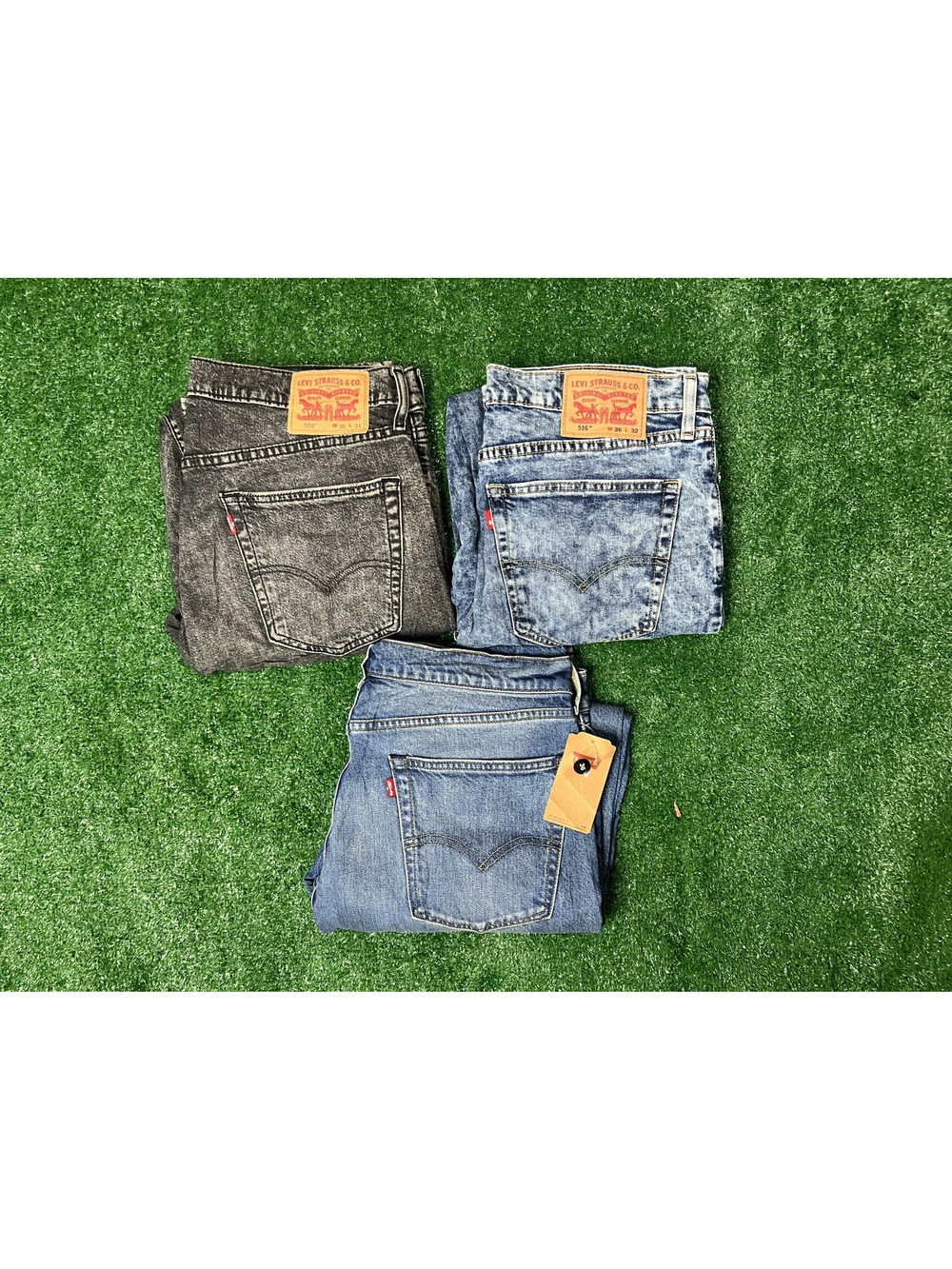 Levi's Jeans Lot of 3 NWT Men's 516 559 Denim Bundle W36 Mixed Wash